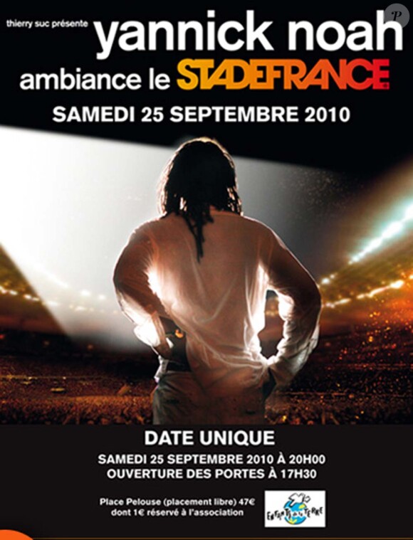 Yannick Noah en concert au Stade de France, le 25 septembre 2010