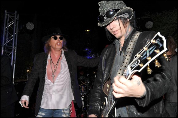 Concert privé des Guns N' Roses à l'Arc à Paris, le 14 septembre