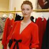 Audrey Marnay lance sa collection pour Claudie Pierlot, au Bon Marché, à Paris, le 16/09/2010.