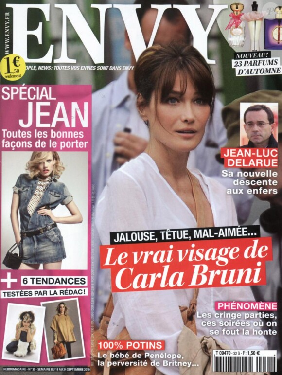 La couverture du magazine Envy du 18 septembre 2010
