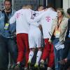 Franck Ribéry blessé lors du match opposant son équipe du Bayern de Munich au 1899 Hoffenheim, le 21 septembre 2010