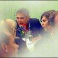 George Clooney et Elisabetta Canalis au restaurant à Milan le 21 septembre 2010 : ils dînent avec Federica Fontana et Felice Rusconi 