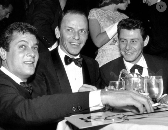 Tony Curtis avec Franck Sinatra et Eddie Fisher à Hollywood dans les années 60