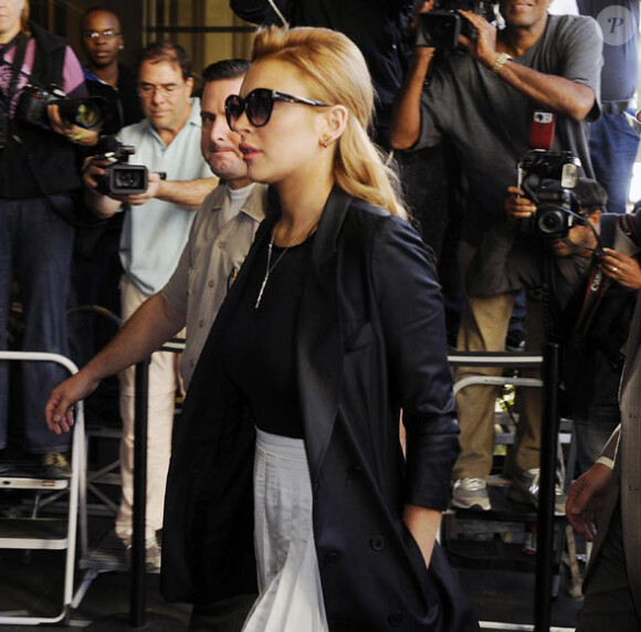 Lindsay Lohan arrivant au tribunal de Los Angeles, le 24 septembre 2010