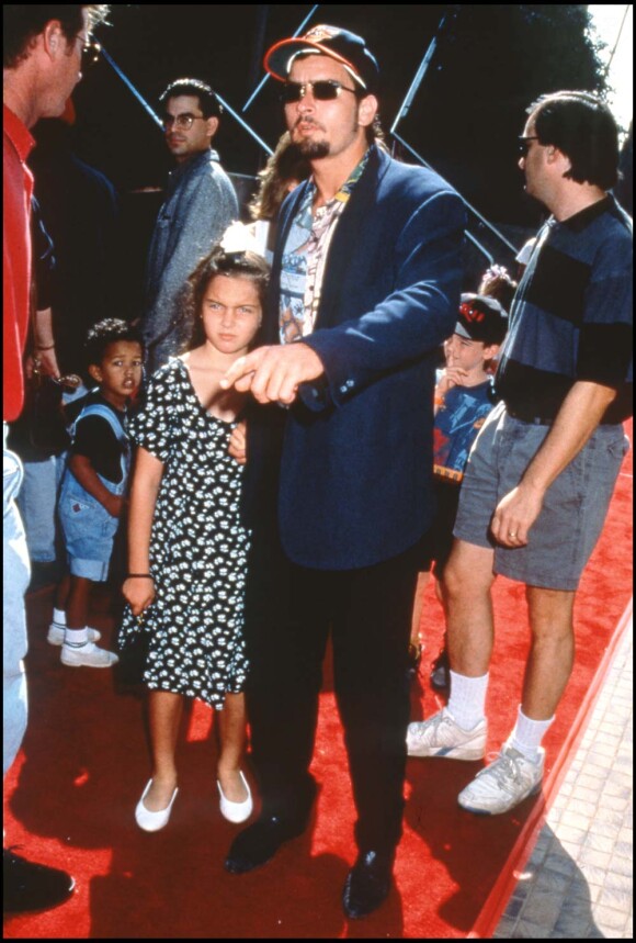 Charlie Sheen et sa fille Cassandra qui vient de marier, ici en 1992