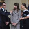 Victoria de Suède et Daniel Westling sont reçus à L'Elysée, par Nicolas et Carlita, le 28 septembre 2010.
