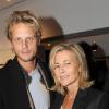 Claire Chazal et Arnaud Lemaire lors de l'inauguration de la boutique de Michel Klein au 9 rue Jacob dans le 6e arrondissement de Paris le 30 septembre 2010