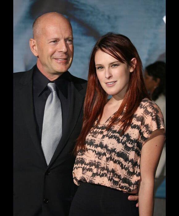 Rumer Willis avec son père Bruce Willis en septembre 2009 à Los Angeles
