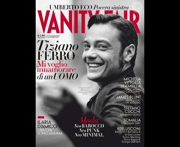Tiziano Ferro en couverture de Vanity Fair