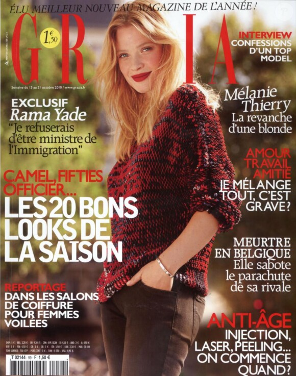 Mélanie Thierry en couverture de Grazia 