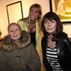 Michèle Morgan, Sabine Anthony et Deborah Marshall à la Galerie Vieceli, à Paris, le 14 octobre 2010.