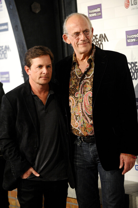 Michael J. Fox et Christopher Lloyd lors des Spike TV Awards à Los Angeles le 16 octobre 2010