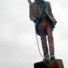 La statue vandalisée de Johnny Hallyday à Challes-les-eaux, le 17 octobre 2010