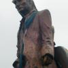 La statue vandalisée de Johnny Hallyday à Challes-les-eaux, le 17 octobre 2010