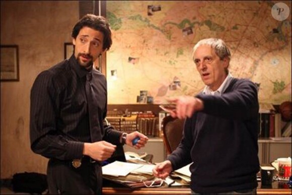 Adrien Brody et Dario Argento sur le tournage de Giallo.