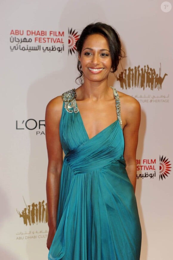 Rula Jebreal à l'occasion de la présentation de Miral, dans le cadre du Festival International du Film d'Abu Dhabi, aux Emirats Arabes Unis, le 21 octobre 2010.