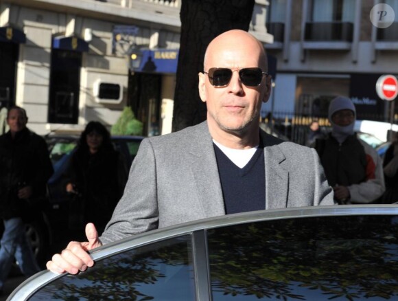 Bruce Willis est à Paris pour la promo de Red, le 21 octobre 2010