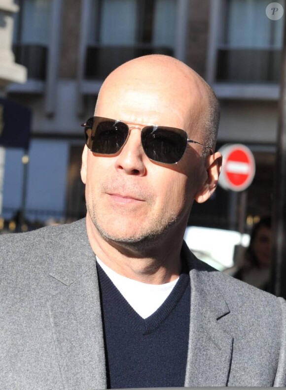 Bruce Willis est à Paris pour la promo de Red, le 21 octobre 2010