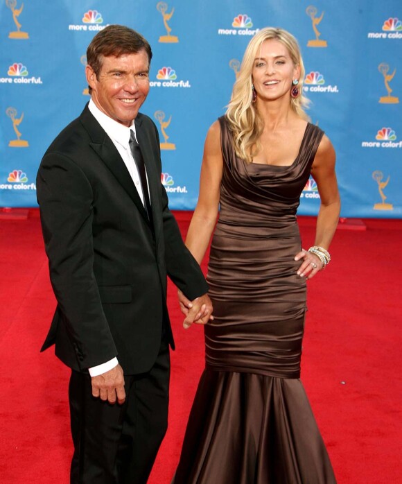 Dennis Quaid et sa femme Kimberly Buffington au Emmy Awards, Los Angeles, août 2010