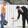 Matthew McConaughey fait visiter Austin et son acien collège à Camila Alves et leurs enfants Levi et Vida le 24 octobre 2010