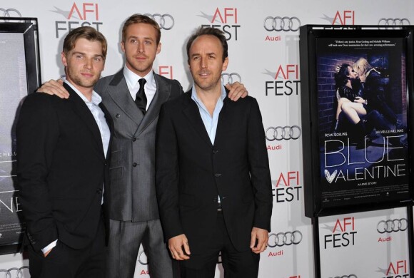 Mike Vogel, Ryan Gosling et Derek Cianfrance lors de la projection de Blue Valentine lors de l'AFI Fest de Los Angeles le 6 novembre 2010