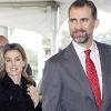Letizia et Felipe lors de l'inauguration d'une nouvelle entreprise le 11/11/10 à Vizcaya dans le Pays Basque en Espagne