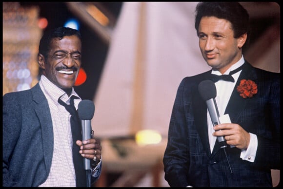 Michel Drucker et Sammy Davis Jr dans Champs-Elysées, dans les années 80