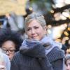 Jennifer Aniston achève le tournage de son nouveau film Wanderlust, à Manhattan, vendredi 19 novembre. Il s'agit de l'ultime jour de tournage, après plus de deux mois de travail.