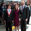 Letizia d'Espagne à Lima, Pérou lors de la rencontre officielle avec le président péruvien Alan Garcia.