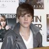 Conférence de presse et remise de disque d'or à Justin Bieber, à Madrid, le 27 novembre
