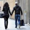 Le joueur de l'Inter Milan Wesley Sneijder se promène en compagnie de son épouse Yolanthe Cabau,  dans les rues de Milan, samedi 4 décembre. 