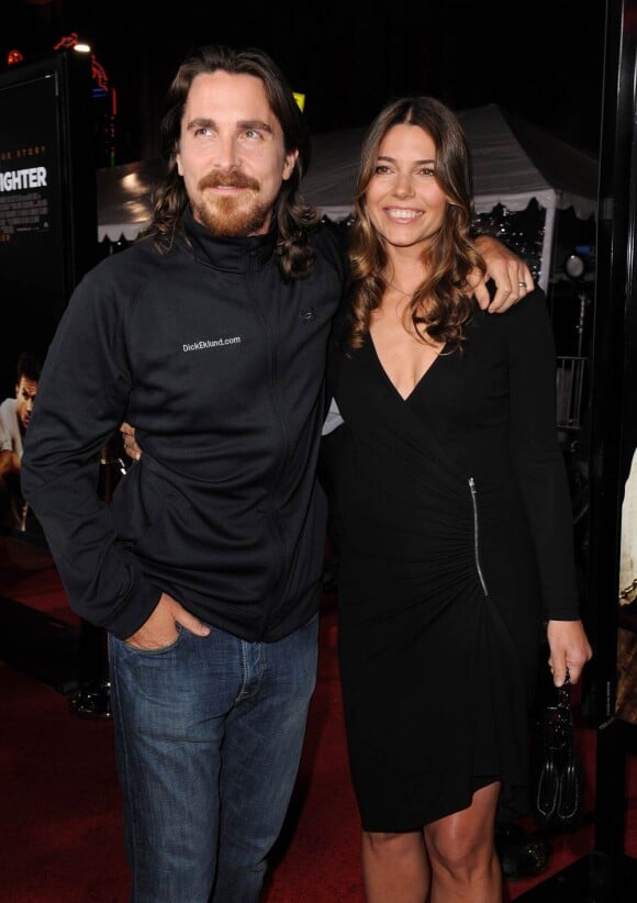 Christian Bale et Sibi Blazic, lors de l'avant-première de The Fighter au Graumann's Chinese Theatre de Los Angeles, le 6 décembre 2010.