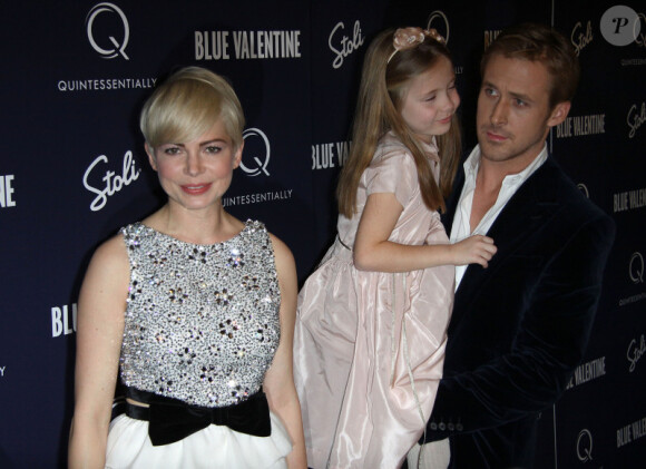 Michelle Williams, Faith Wladyka et Ryan Gosling lors  de l'avant-première de Blue Valentine à New York le 7 décembre 2010