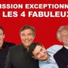 Les 4 fabuleux, émission avec Jean-Pierre Foucault, Cyril Hanouna, Julien Courbet et Laurent Boyer sur RTL le 1er janvier de 18h30 à 20h
