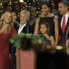 Barack et Michelle Obama ont reçu Mariah Carey pour le concert de Noël de Washington le 12 décembre 2010
