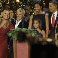 Quand Mariah Carey enceinte chante pour les Obama, Malia lui vole la vedette !