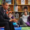 Barack Obama dans une école d'Arlington (Virginie), le 17 décembre 2010