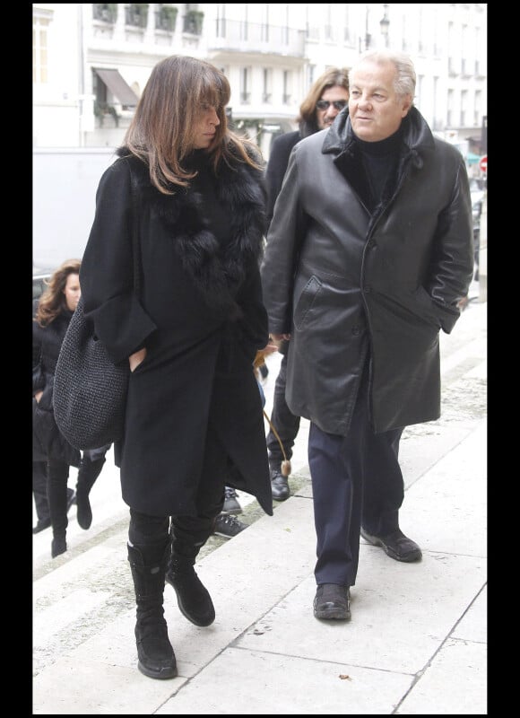 Massimo Gargia, aux obsèques de Gérald Nanty, le 22 décembre 2010, à Paris.