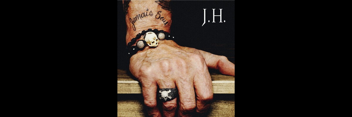 Photo Johnny Hallyday pochette du single Jamais Seul sign e