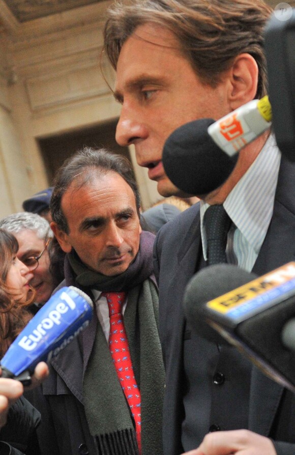 Eric Zemmour comparait devant la 17e chambre du tribunal correctionnel de Paris, défendu par son avocat Olivier Pardo, le 11 janvier 2011
