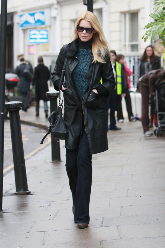 Claudia Schiffer à Londres, le 11 janvier 2011.