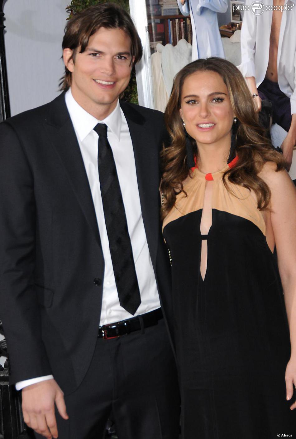 Natalie Portman et Ashton Kutcher lors de la première du film No