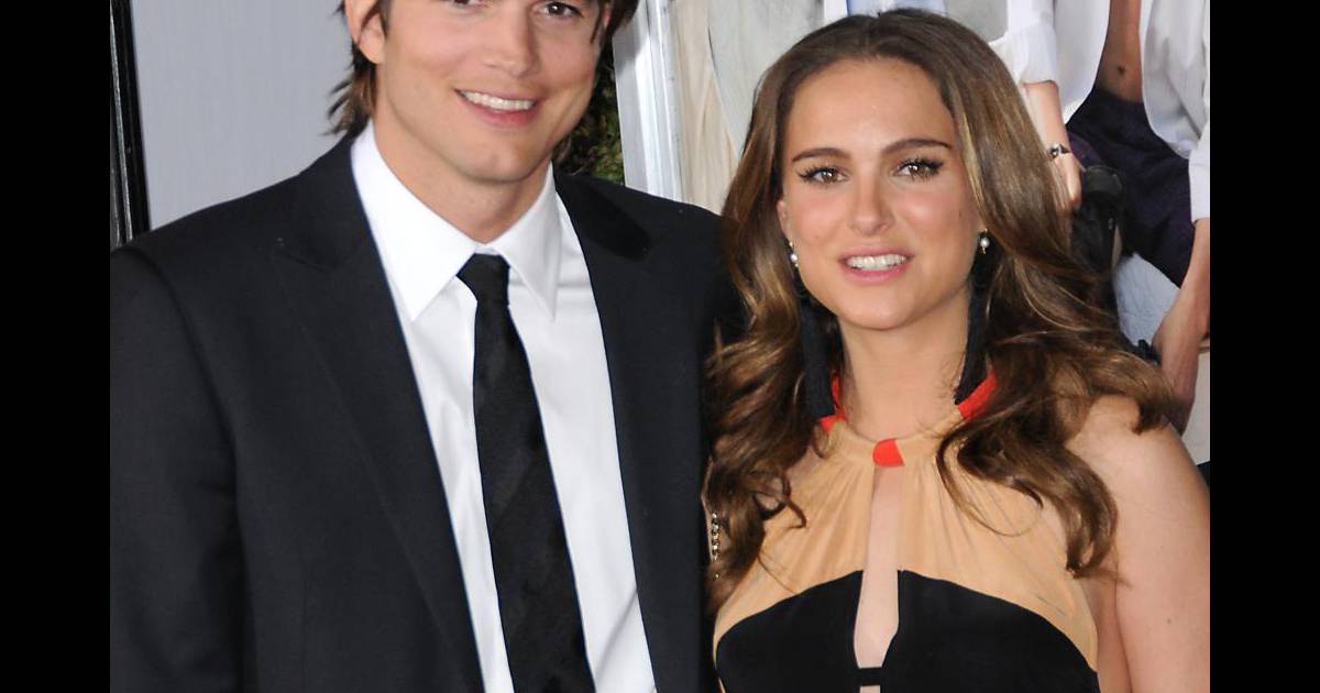 Natalie Portman et Ashton Kutcher lors de la première du film No