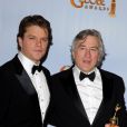 Robert de Niro, posant avec Matt Damon, a obtenu le 16 janvier 2011 un Golden Globe honorfique: le prix Cecil B. DeMille 