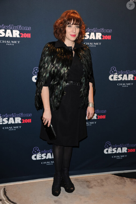 Vanessa David lors de la soirée des Révélations organisée par l'Académie des César et le bijoutier Chaumet à Paris le 17 janvier 2011