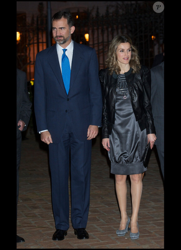 Letizia et Felipe d'Espagne assistent au 50ème anniversaire d'Editorial Santillana" à Madrid, le 19 janvier 2011.