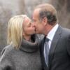 Kelsey Grammer et sa future femme Kayte Walsh sur le tournage de I Don't Know How She Does It, à New York le 19 janvier 2011