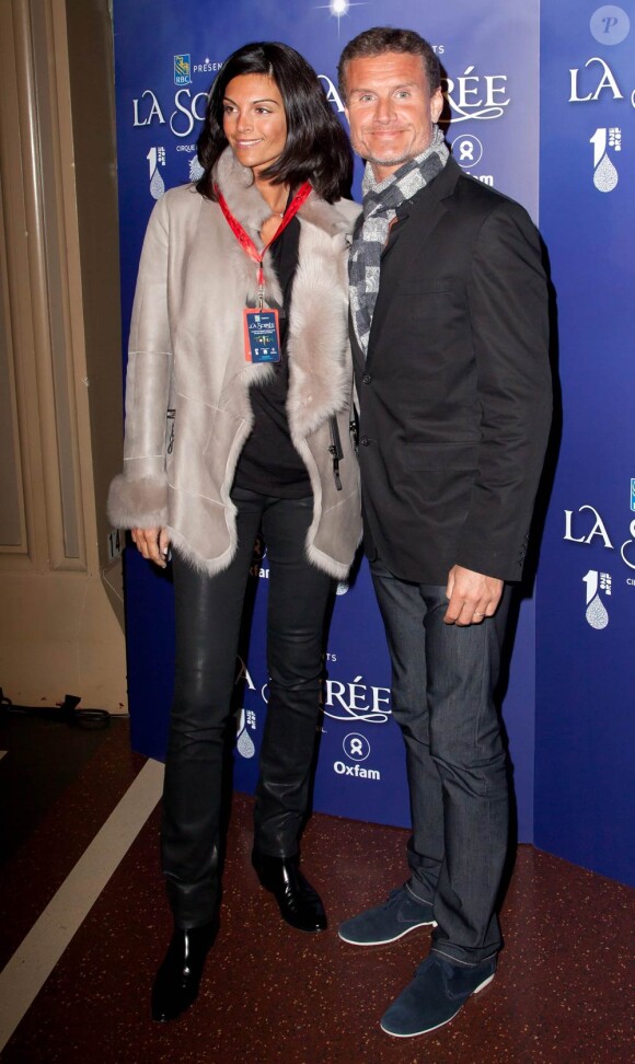 David Coulthard et sa compagne Karen Minier lors de La soirée dont les bénéfices ont été reversés à One Drop et Oxfam qui se déroulait au Royal Albert Hall à Londres le 20 janvier 2011
