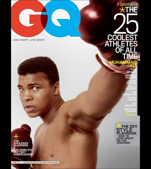 Muhammad Ali en couverture du GQ US du mois de février 2011