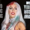 Lady Gaga et sa robe viande aux MTV Videos Music Awards, Los Angeles, le 13 septembre 2010